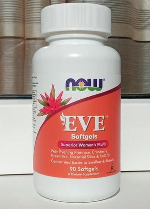 Now foods eve мультивитамины для женщин, сша, женские витамины ева, 90 капсул4 фото