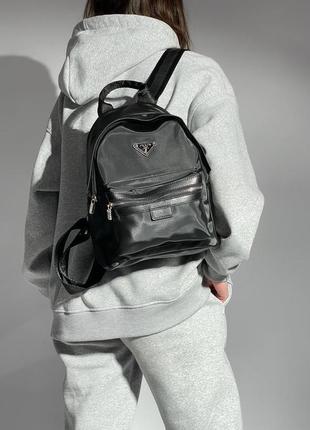 Рюкзак prada re-nylon small backpack black4 фото