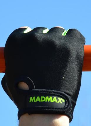 Рукавички для фітнесу madmax mfg-251 rainbow green m9 фото