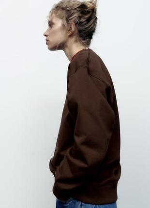 Zara світшот з написом, товстовка, худі, реглан, светр, кофта2 фото