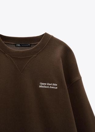 Zara світшот з написом, товстовка, худі, реглан, светр, кофта9 фото