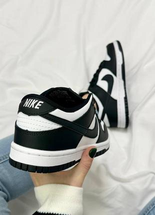 Nike dunk white black9 фото