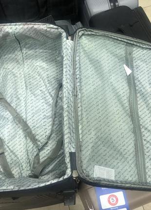 Середня валіза тканинна wings сіра4 фото