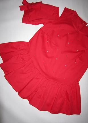 Новая роскошная красная блуза вырезы на плечах2 фото