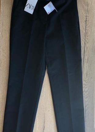 Чорні штани штани класичні офісні zara оригінал зара стрілками m м стильні8 фото