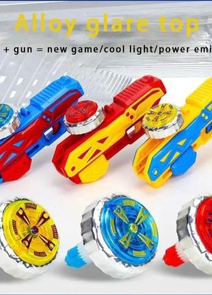 Дитячий пістолет гіроскоп світловий обертовий вуличні битви іграшки для хлопчиків4 фото
