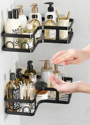 Угловая полка для ванной комнаты corner shower caddy2 фото