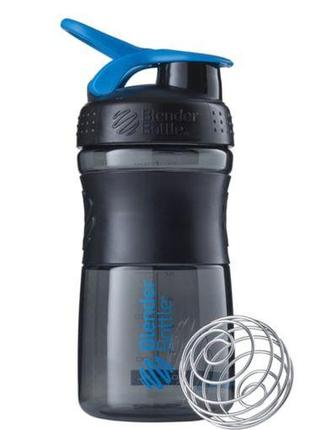 Шейкер спортивний (пляшка) blenderbottle sportmixer flip 20oz/590ml black/cyan