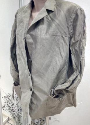 Батальный льняной пиджак пог-68 см
