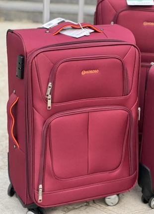 3 шт комплект валіз дорожніх тканинна horoso на колесах  з підшипником 4 колеса4 фото