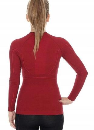 Футболка с длинным рукавом brubeck active wool (ls12810) brick red xl3 фото