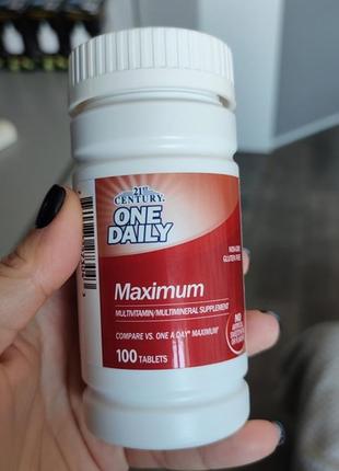 Мультивітаміни максимум користі вітаміни one daily maximum сша, 100 таблеток4 фото