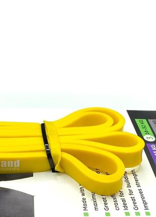 Еспандер-петля (гумка для фітнесу і кроссфіту) powerplay 4115 power band light жовта (1-7kg)9 фото