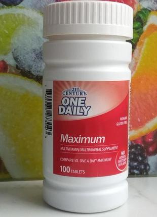 Мультивитамины максимум пользы витамины one daily maximum сша, 100 таблеток1 фото