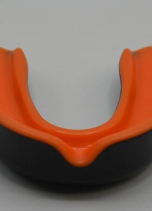 Капа боксерська powerplay 3315 sr оранжево-чорна зі смаком м'яти6 фото