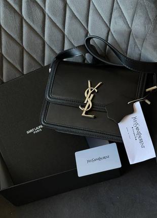 Жіноча сумка ysl black silver premium