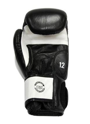 Перчатки боксерские thor sparring 16oz /pu /черно-белые3 фото