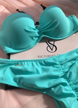 Купальник бандо м'ятний victoria's secret original s m 36 38 75b 34b2 фото