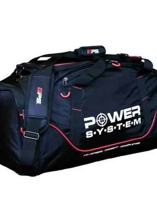 Спортивна сумка power system ps-7010 gym bag magna black/red1 фото