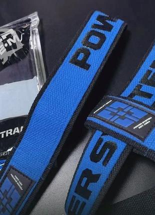 Лямки для тяги power system ps-3401 lifting straps duplex black/blue3 фото