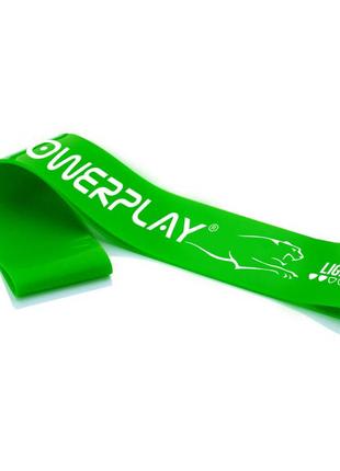 Резинка для фітнесу (стрічка-еспандер) powerplay 4113 mini power band 0.6мм. зелена (опір 1-5 кг)
