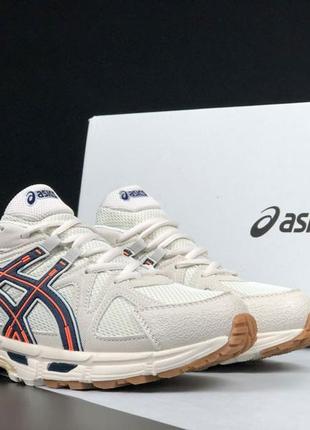 Жіночі кросівки asics gel-kahana 8 beige orange асікс бежевого з помаранчевим кольорів3 фото
