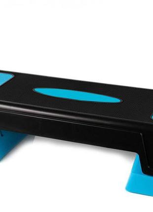 Степ-платформа powerplay 4329 (3 рівні 12-17-22 см) чорно-блакитна9 фото