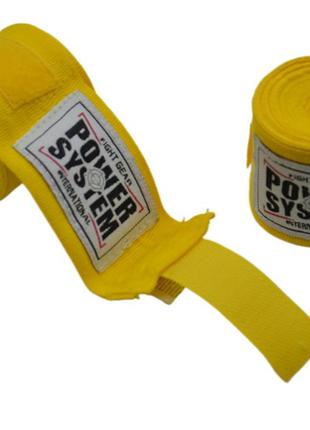 Бинти для боксу power system ps-3404 yellow (4 м)6 фото