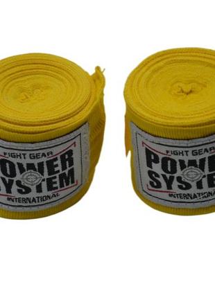 Бинти для боксу power system ps-3404 yellow (4 м)5 фото