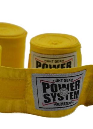 Бинти для боксу power system ps-3404 yellow (4 м)7 фото