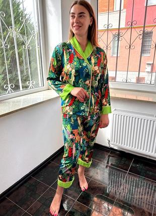 Жіночі піжами з натурального китайського шовку3 фото
