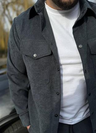 Костюм мужской микровельвет рубашка+брюки