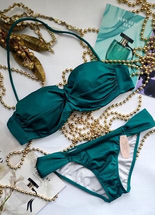 Купальник бандо 32a 70b 70a xs 34 victoria's secret twist bandeau