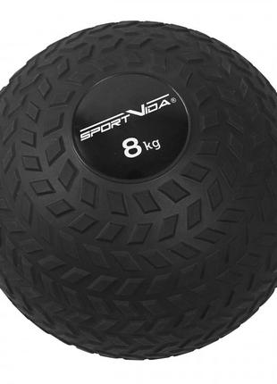 Слембол (медичний м'яч) для кросфіту sportvida slam ball 8 кг sv-hk0350 black .