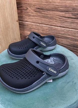 Дитячі крокси literide 360 black новинка crocs для хлопчиків