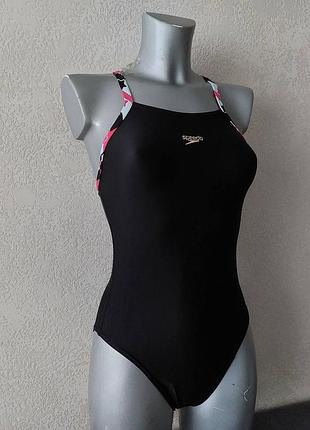 36/xs speedo,оригинал!стильный черный  купальник для плавания,для бассейна