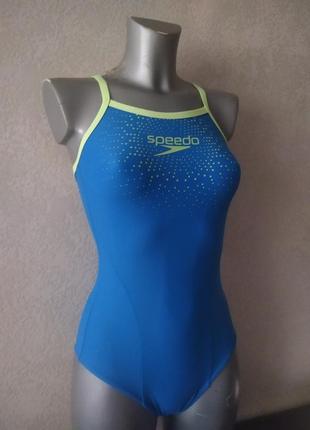 36/xs speedo,оригинал!стильный голубой купальник для плавания,для бассейна