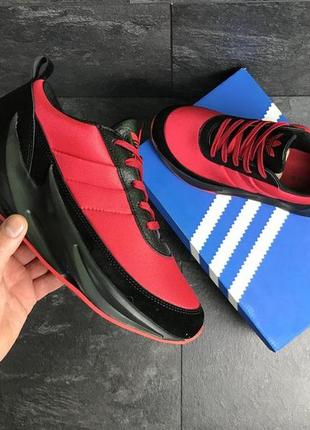 Кросівки adidas sharks червоно-чорні6 фото