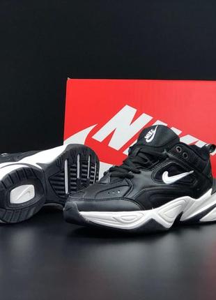 Жіночі кросівки nike m2k tekno black white найк чорного з білим кольорів4 фото