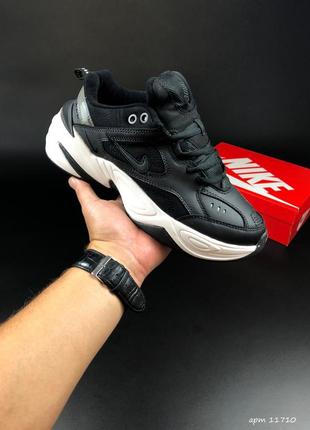 Жіночі кросівки nike m2k tekno black grey найк чорного з сірим кольорів1 фото