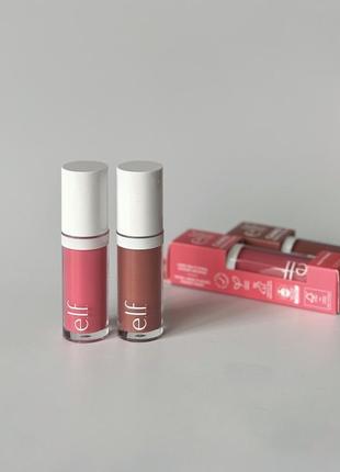 Яскраво рожеві рідкі кремові стійкі румʼяна elf e.l.f. camo liquid blush в стилі rare beauty soft pinch liquid blush