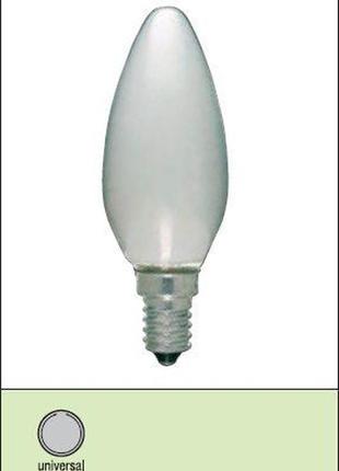 Лампа накаливания свеча ge 60w/f/e14 матовая