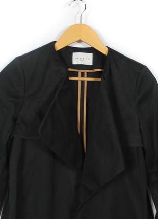 Sandro paris оригінальний жіночий тренч куртка чорна пальто розмір 363 фото