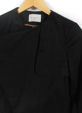 Sandro paris оригінальний жіночий тренч куртка чорна пальто розмір 362 фото