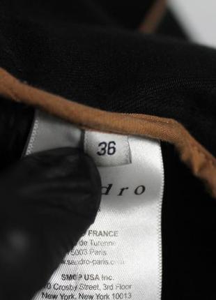 Sandro paris оригінальний жіночий тренч куртка чорна пальто розмір 366 фото