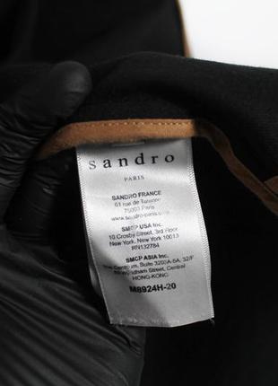 Sandro paris оригінальний жіночий тренч куртка чорна пальто розмір 367 фото