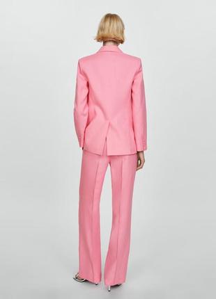 Рожеві лляні жіночі брюки mango new3 фото