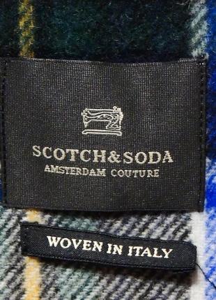 Большой клетчатый шарф шерсть scotch & soda3 фото