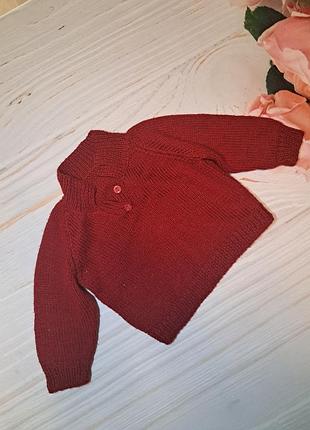 В'язана кофта ручної роботи 9-12міс