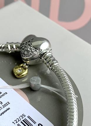 Браслет пандора серебро 925 браслет pandora «disney с застежкой сердцем» оригинальный браслет пандора новый бирка пломба5 фото